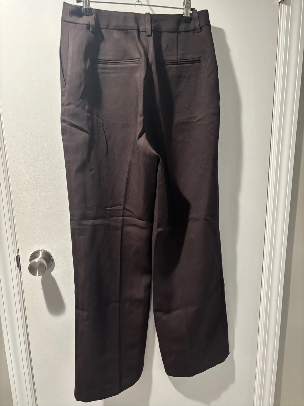 NWT H&M Women’s Dark Brown Pants polyester blend but look & feel more like linen